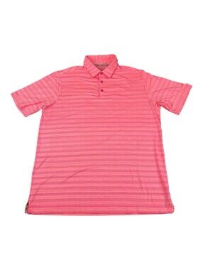 Walter Hagen 11 Majors Golf Polo Shirt, Red Striped, Men’s Size Large